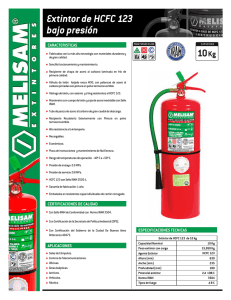 Extintor HCFC 123 (10 kg) - abo