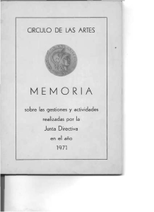 Memoria 1971 - Círculo de las Artes de Lugo