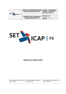 Manual de Instalación SET-FX