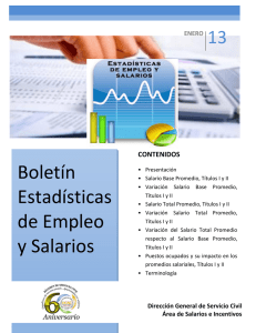 Boletín Estadísticas de Empleo y Salarios