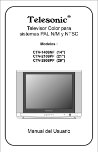 televisor color "telesonic" 29" mod. ctv-2908pf, pal n