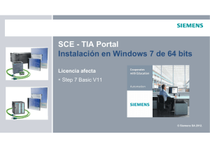 SCE - TIA Portal Instalación en Windows 7 de 64 bits