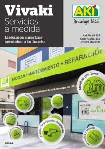 Descarga el folleto de servicios de AKI Madrid Alcalá 338
