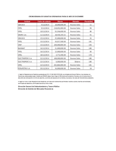 Cronograma de Subastas Ordinarias Diciembre 2014