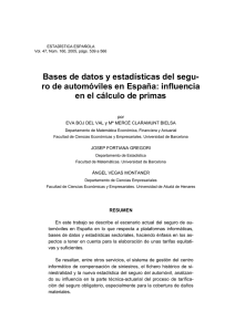 Bases de datos y estadísticas del seguro de automóviles en España