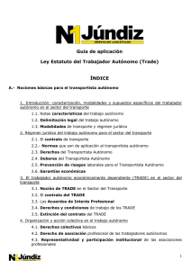 Guía de aplicación Ley Estatuto del Trabajador Autónomo (Trade