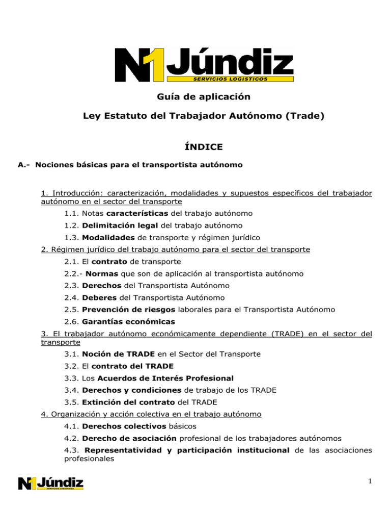 Gu a De Aplicaci n Ley Estatuto Del Trabajador Aut nomo Trade