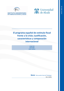 El programa español de estímulo fiscal frente a la crisis