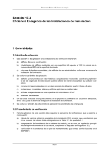 Sección HE 3 Eficiencia Energética de las Instalaciones