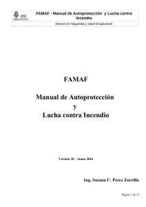 FAMAF Manual de Autoprotección y Lucha contra Incendio