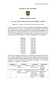 REPÚBLICA DE COLOMBIA CORTE CONSTITUCIONAL SALA DE