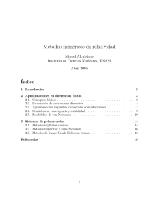 Métodos numéricos en relatividad - Instituto Avanzado de Cosmología