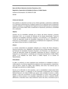 Regulación y Supervisión de Entidades de Ahorro y Crédito Popular