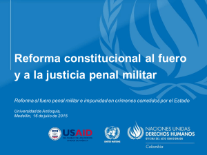 La justicia Penal Militar - Oficina del Alto Comisionado de la ONU