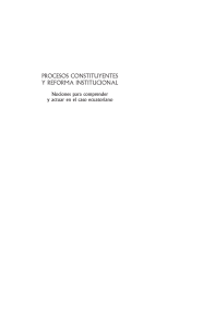 Procesos constituyentes y reforma institucional