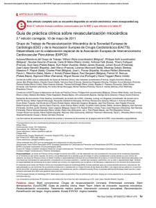 Guía de práctica clínica sobre revascularización miocárdica