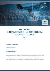 Programa Innovacion en la gestion de la seguridad publica
