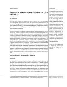 Educación a Distancia en El Salvador, ¿Por qué no?