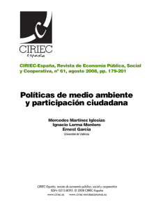 Políticas de medio ambiente y participación ciudadana