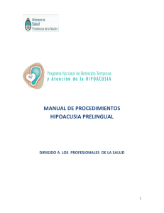 manual de procedimientos hipoacusia prelingual