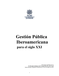 Gestión Pública Iberoamericana para el siglo XXI