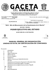 Manual General de Organización Unidad Estatal de Certificación de