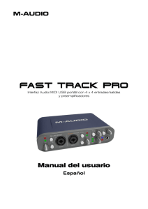 Manual de usuario de Fast Track Pro
