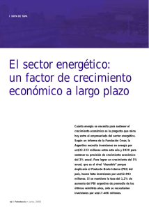 El sector energético: un factor de crecimiento económico a largo plazo