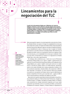 Lineamientos para la negociación del TLC