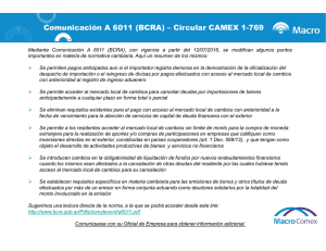 Comunicación A 6011 (BCRA) – Circular CAMEX 1-769