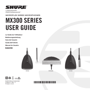 Shure MX300 Series User Guide (Spanish)