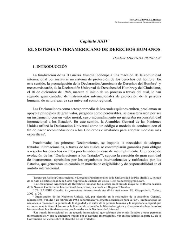 El Sistema Interamericano de Derechos Humanos