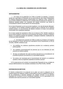 Universalización del derecho a la asistencia