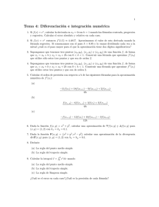 Tema 4: Diferenciación e integración numérica