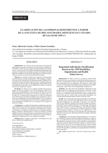 Dependent individuals classification based on the 1999 disabilities