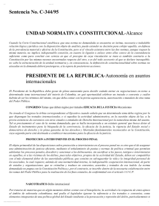 Sentencia No. C-344/95 UNIDAD NORMATIVA CONSTITUCIONAL