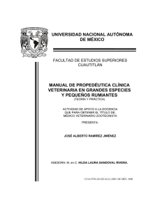 manual de propedéutica clínica veterinaria en - Biblioteca, FES-C