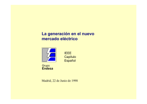 La Generación en el Mercado Español de Electricicad
