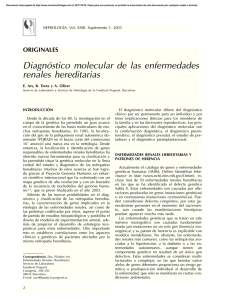 Diagnóstico molecular de las enfermedades renales