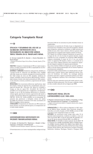 Categoría Transplante Renal - Sociedad Argentina de Nefrología