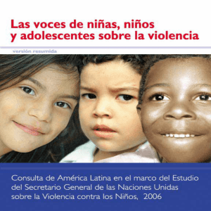 Las voces de niñas, niños y adolescentes sobre la violencia