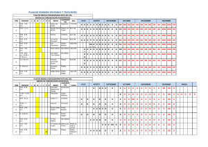 plan de emisión en radio y televisión