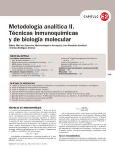 CAPÍTULO E2. Metodología analítica II. Técnicas inmunoquímicas y
