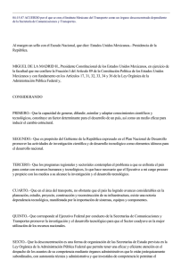 Decreto de creación del IMT. - Instituto Mexicano del Transporte