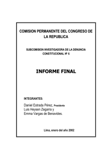 informe final - Congreso de la República