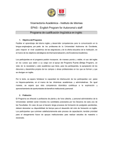 Vicerrectoría Académica - Instituto de Idiomas EPAS