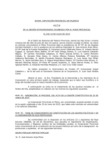 Acta del Pleno - Diputación de Palencia