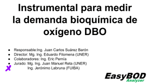 Instrumental para medir la demanda bioquímica de oxígeno DBO