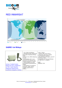 Catálogo de equipos y servicios Inmarsat
