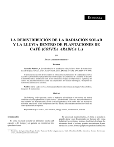 la redistribución de la radiación solar y la lluvia dentro de